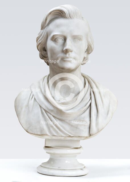 Marble bust of Peter Heise (1830-79), January 31, 1862. Creator: Herman Wilhelm Bissen.