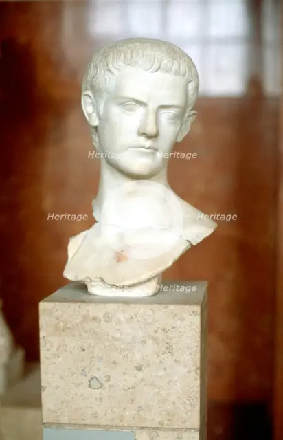 Marble bust of the Emperor Caligula. Artist: Unknown