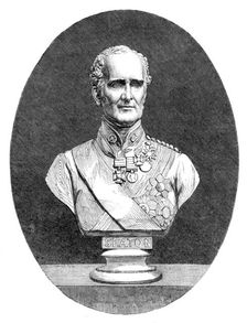 Marble bust of the late Field Marshal Lord Seaton, by G. G. Adams, 1864. Creator: Unknown