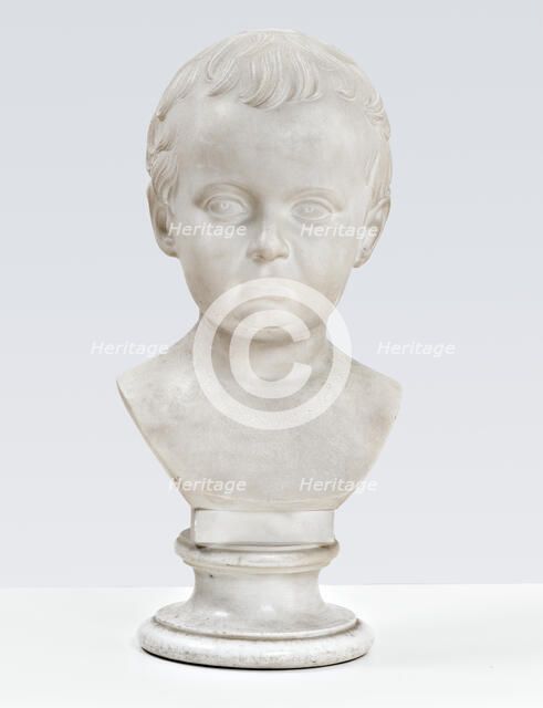 Marble bust of the late Hother Hage, 1848. Creator: Herman Wilhelm Bissen.