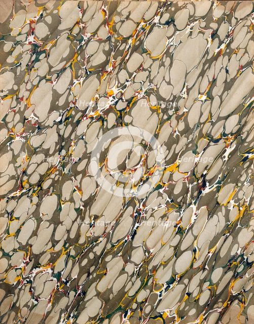 Marble endpaper, 1950s. Creator: English School (20th Century).