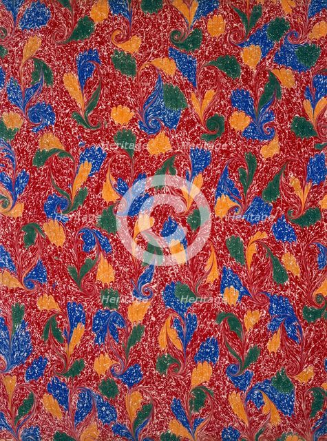 Marble endpaper, 1950s. Creator: English School (20th Century).