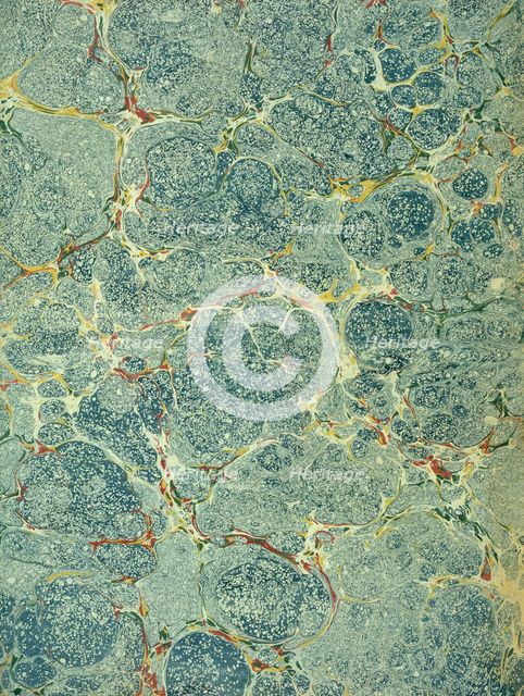 Marble endpaper, 1950s. Creator: English School (20th Century).