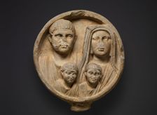 Marble funerary relief, 2nd-3rd century A.D.. Creator: Unknown