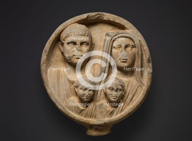 Marble funerary relief, 2nd-3rd century A.D.. Creator: Unknown.