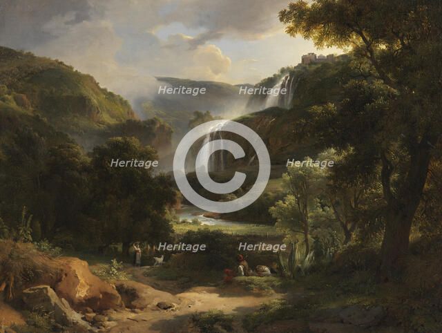 Marble Falls at Terni, Italy, 1820. Creator: Achille Etna Michallon.