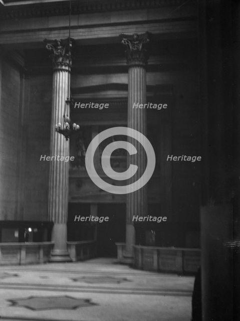 Marble hall of the Custom House, New Orleans, between 1920 and 1926. Creator: Arnold Genthe.