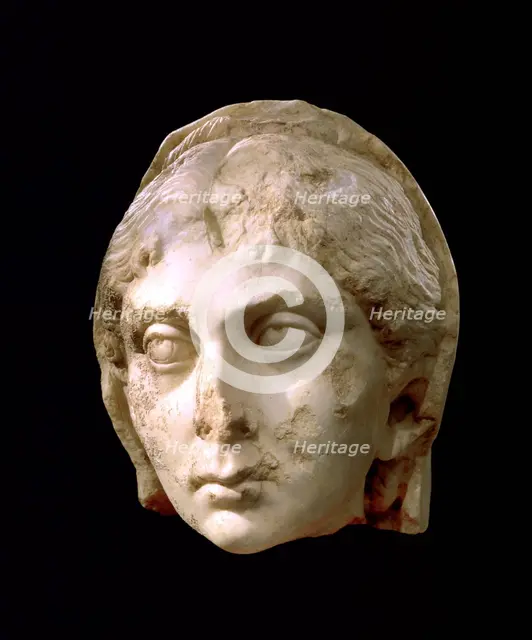 Marble head of a woman, 3rd century AD. Artist: R Guillemot