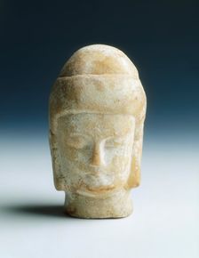 Marble head of a Buddhist figure, Eastern Wei-Northern Qi dynasty, China, mid-6th century