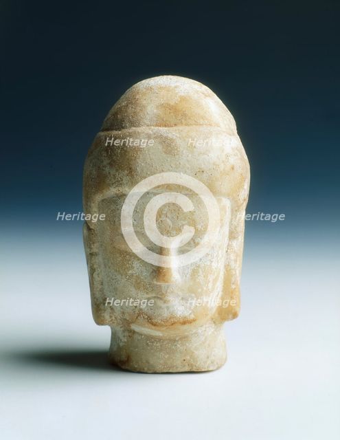 Marble head of a Buddhist figure, Eastern Wei-Northern Qi dynasty, China, mid-6th century. Artist: Unknown