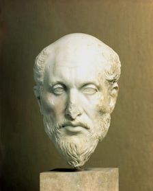 Marble head of Plotinus (205-270), Alexandrian philosopher, leader of Neoplatonism.