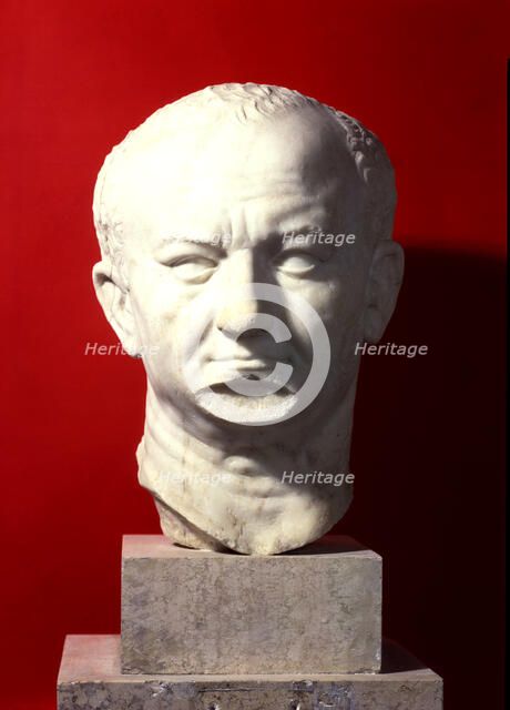 Marble Head of Titus Flauius Vespasianus (9-79), 75 aC, Roman Emperor.