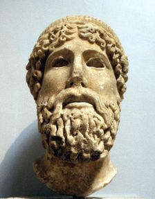 Marble head, probably of the Ancient Greek god Zeus, possibly 1st century BC