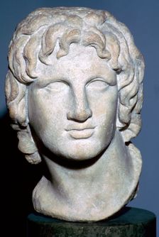Marble portrait of Alexander the Great, Hellenistic Greek, 2nd-1st century BC