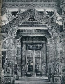 Marble Sculpture at an entrance to a Jain Temple at Dilwara, Mount Abu c1100