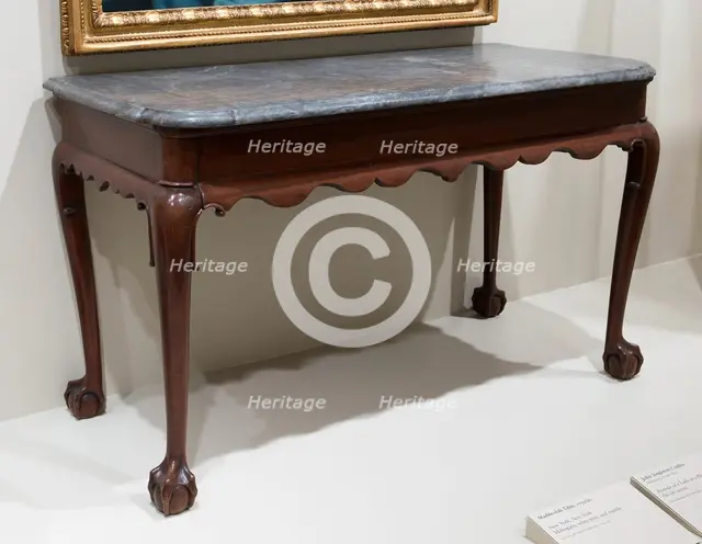 Marble-slab Table, 1750/90. Creator: Unknown.