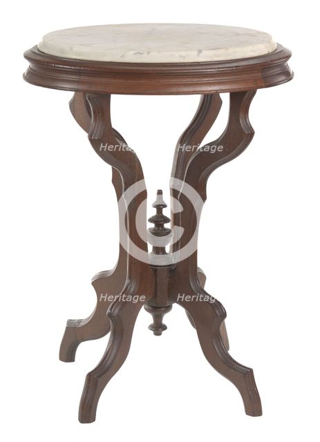 Marble-top table from the home of Robert Smalls, 1870s. Creator: Unknown.