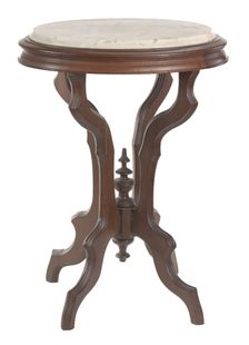 Marble-top table from the home of Robert Smalls, 1870s. Creator: Unknown