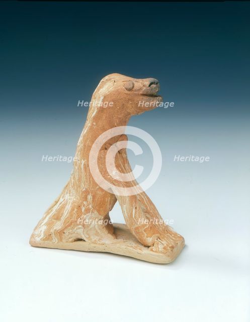 Marbled pottery dog, Northern Song, China, 960-1127. Creator: Unknown.