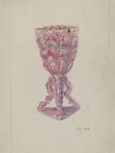 Marbleized Vase, 1935/1942. Creator: John Hall
