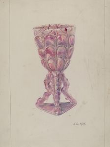 Marbleized Vase, 1935/1942. Creator: John Hall