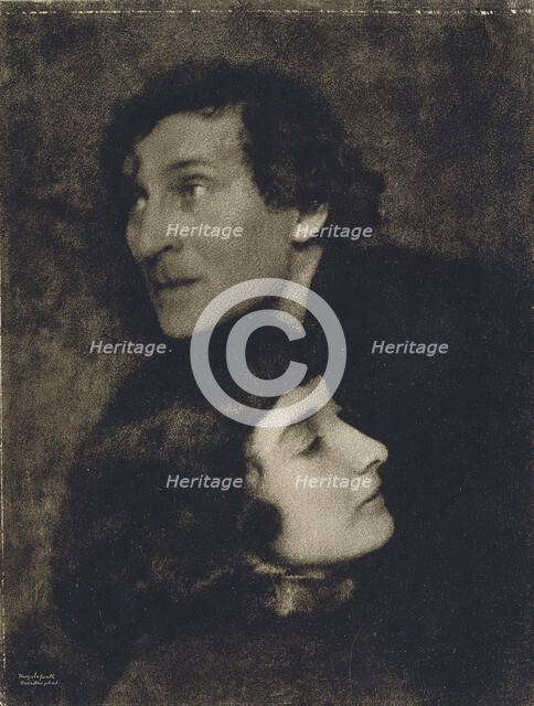 Marc and Bella Chagall, 1923. Creator: Erfurth, Hugo (1874-1948).