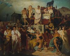 Marc Antony's Oration at Caesar's Funeral. Creator: Court, Joseph-Désiré (1797-1865)
