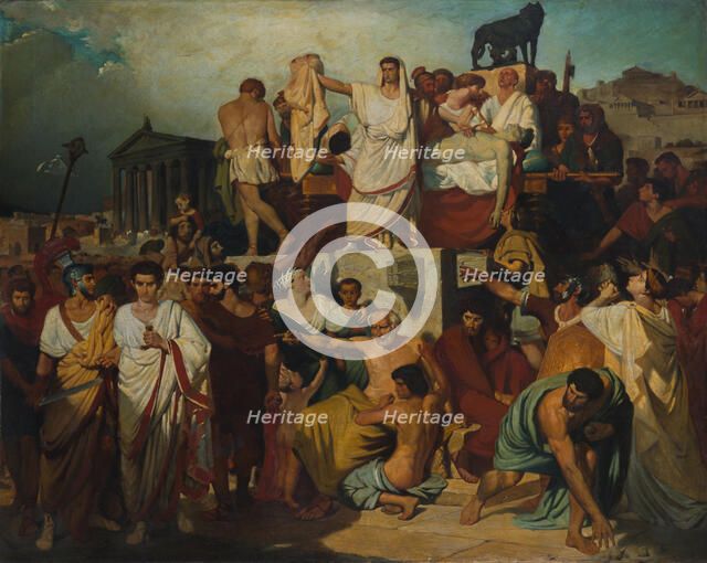 Marc Antony's Oration at Caesar's Funeral. Creator: Court, Joseph-Désiré (1797-1865).