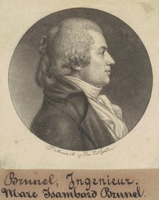 Marc Isambard Brunel, 1798. Creator: Charles Balthazar Julien Févret de Saint-Mémin