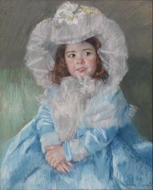 Margot (Lefebvre) in Blue, 1902. Creator: Mary Cassatt