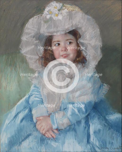 Margot (Lefebvre) in Blue, 1902. Creator: Mary Cassatt.