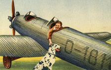 Marga von Etzdorf with her plane, 1932. Creator: Unknown