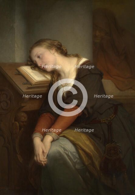 Margaret at the Church, 1864. Creator: Nicaise de Keyser.