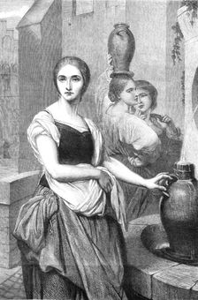 "Margaret at the Fountain" by Ary Scheffer, from Sir Richard Wallace's Loan Collection, 1872. Creator: William Hollidge