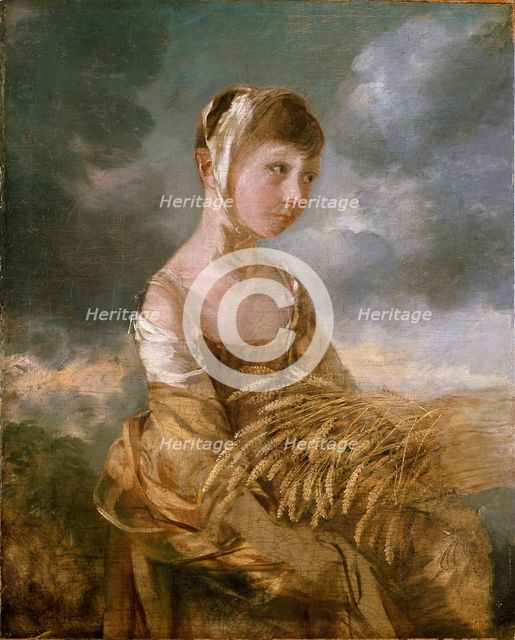 Margaret Gainsborough gleaning, late 1750s. Artist: Thomas Gainsborough.