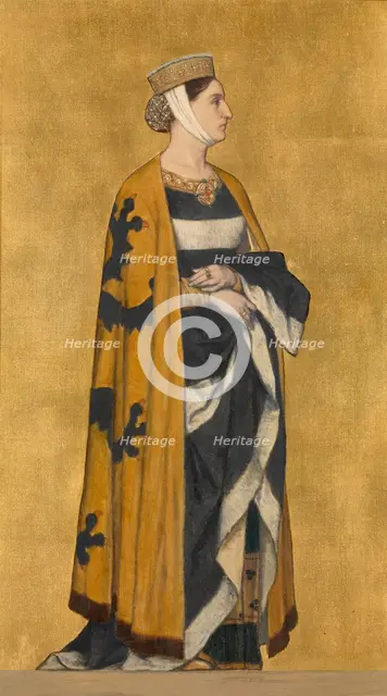 Margaret II (1202-1280), Countess of Flanders, daughter of Baldwin IX, Latin Emperor of..., 1889. Creator: Vriendt, Albrecht de (1843-1900).