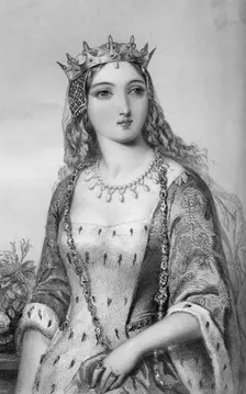 Margaret of Anjou (1430-1482), queen consort of King Henry VI, 1851.Artist: WJ Edwards