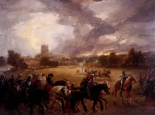 Margaret of Anjou taken prisoner after the Battle of Tewkesbury 1875. Artist: Sir John Gilbert