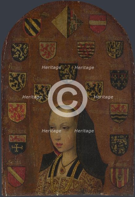 Margaret of Austria (1480-1530), c. 1495. Artist: Coninxloo, Pieter van (?-1513)
