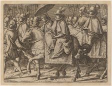 Margaret of Austria on Horseback, 1612. Creator: Raffaello Schiaminossi