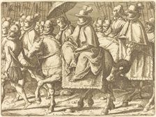 Margaret of Austria on Horseback, 1612. Creator: Raffaello Schiaminossi