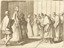 Margaret of Austria Receiving the Homage of Cardinals and Prelates, 1612. Creator: Raffaello Schiaminossi