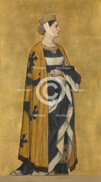 Margaret of Flanders, Daughter of Baldwin of Constantinople, 1889. Creator: Albrecht De Vriendt.
