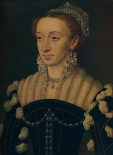 Margaret of Navarre c1563. Artist: Jean Clouet
