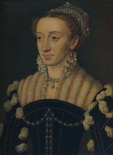 Margaret of Navarre c1563. Artist: Jean Clouet