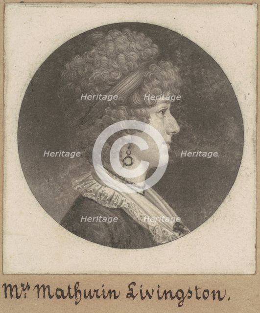 Margaret Lewis Livingston, 1796-1798. Creator: Charles Balthazar Julien Févret de Saint-Mémin.