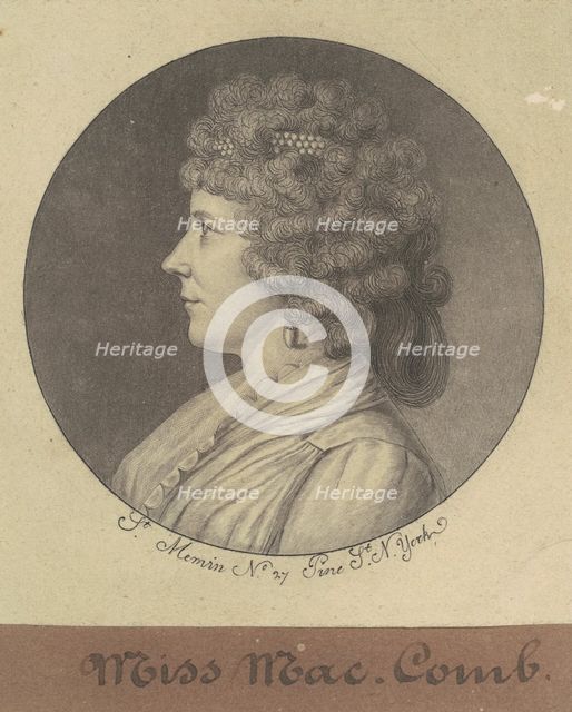 Margaret Marshall Armstrong, 1797. Creator: Charles Balthazar Julien Févret de Saint-Mémin.