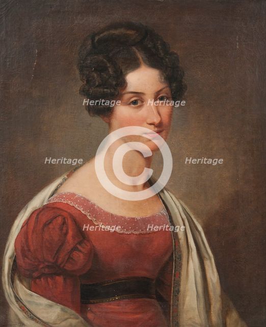 Margaret Seton (1805-1870), born in Scotland, active in Sweden, married to Baron Colonel..., 1826. Creator: Johan Gustaf Sandberg.
