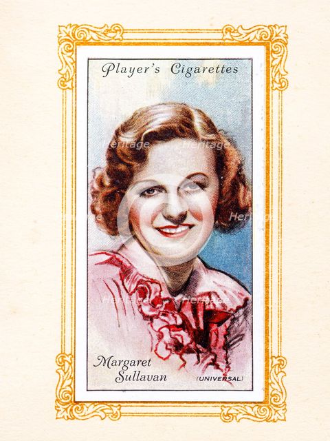 Margaret Sullavan Collectables Picture of movie stars that came with the Players cigarette packet, 1 Creator: Unknown.
