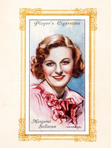 Margaret Sullavan Collectables Picture of movie stars that came with the Players cigarette packet, 1 Creator: Unknown
